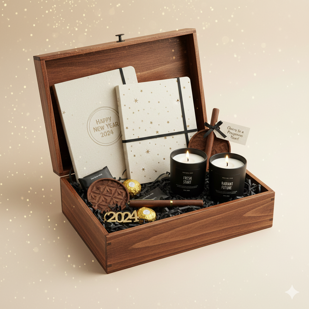 Elegant handmade New Year corporate gift